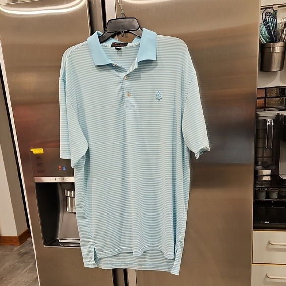 💕PETER MILLAR💕 Summer Comfort Collegiate Stripe Performance Polo ~ Medium